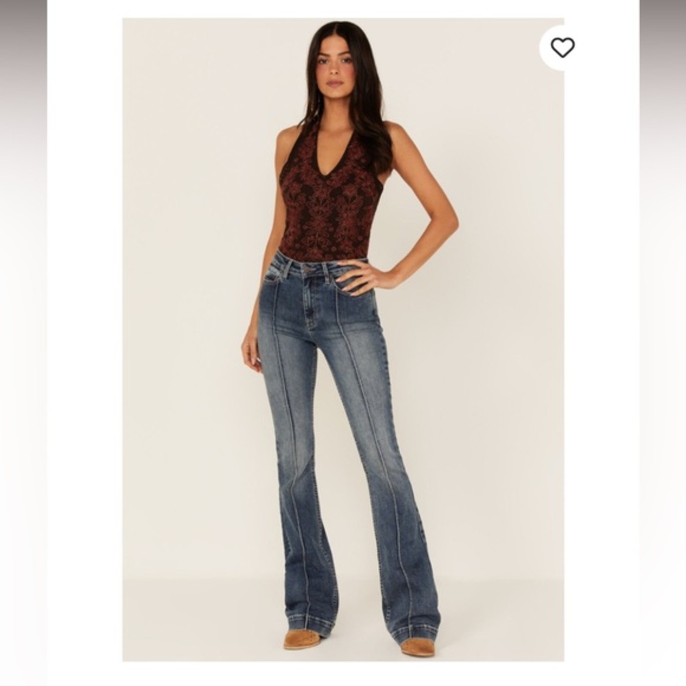 Idyllwind Belmont High Risin' Seamed Front Sanding Bootcut. Size 12 tall long - Picture 1 of 8